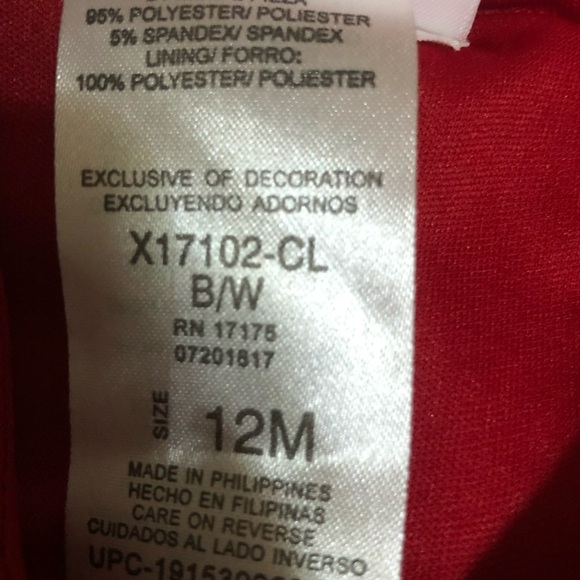 Bonnie Baby•Red&Black Bow Design Tank Top - Picture 4 of 5